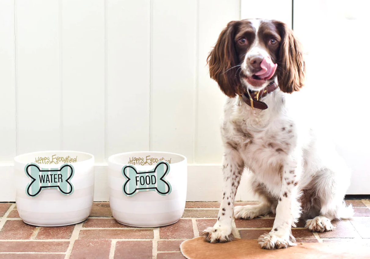 White Stripe Mini Happy Everything! Bowl
