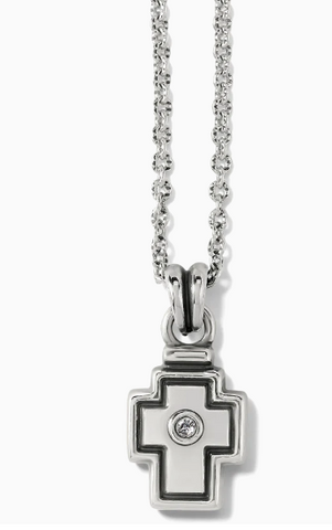Meridian Zenith Cross Necklace ( Silver )
