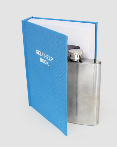 Self Help Flask in a Book  4oz.