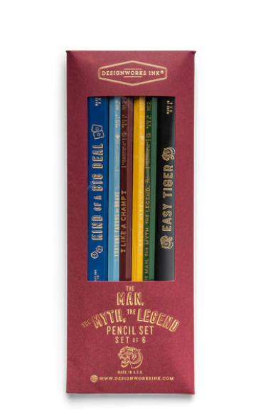 The Man, The Myth, The Legend - Pencil Set of 6