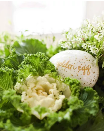 Happy Everything Easter Speckled Golden Egg