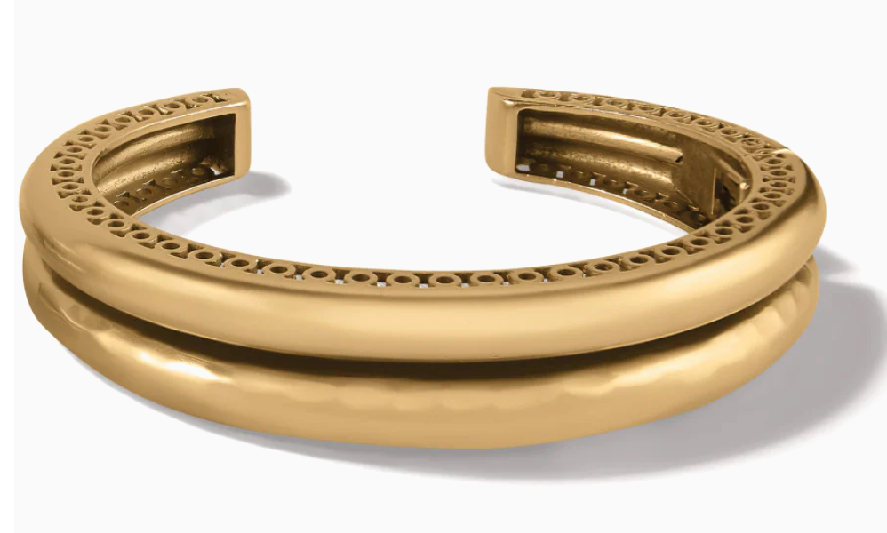 Inner Circle Double Hinged Bangle* (Gold ) ( JF0040 )