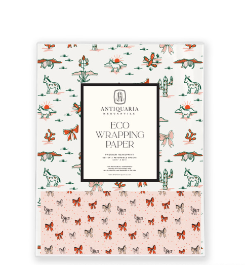 Eco Gift Wrap, Pack of 3 sheets ( Assorted Patterns )