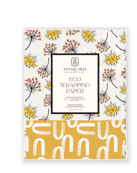 Eco Gift Wrap, Pack of 3 sheets ( Assorted Patterns )