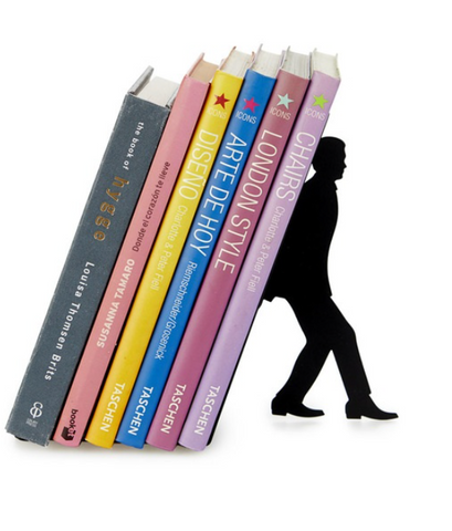 Too Many Books Bookend ( Black )