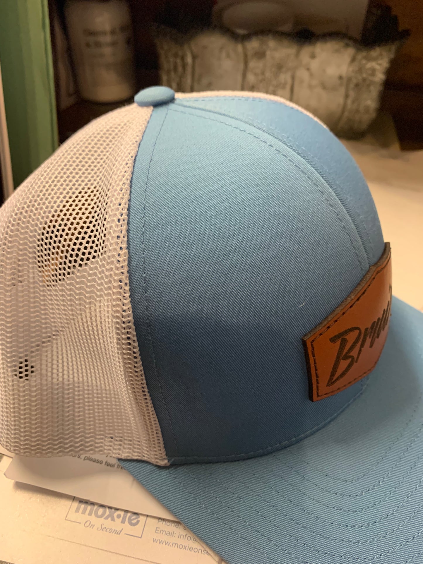 Bruin Leather Patch Mesh Back Trucker Cap