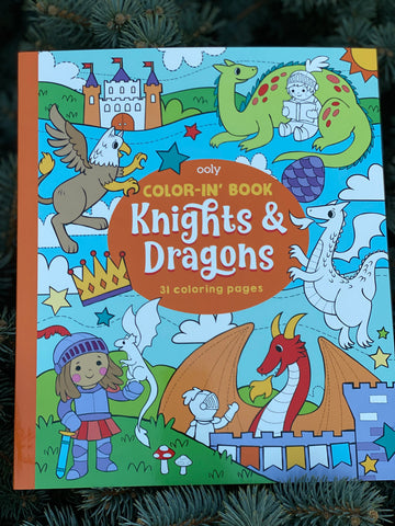 Knights and Dragons Color-In Book