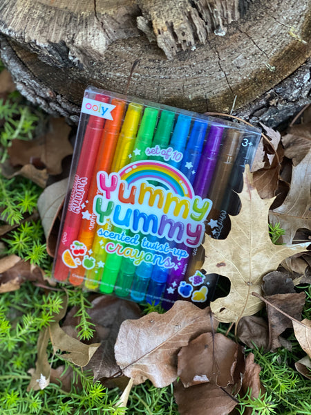 OOLY Yummy Yummy Scented Twist-Up Crayons, 10-Colors 