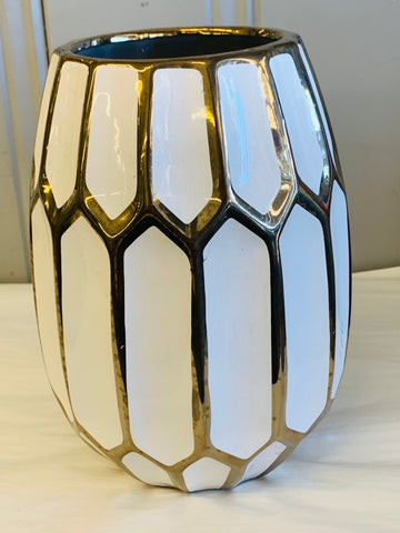Gold & White Vase
