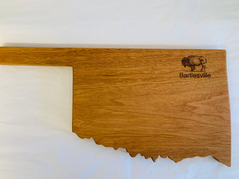 Oklahoma Buffalo Cutting Board by G-Ok Woodworking