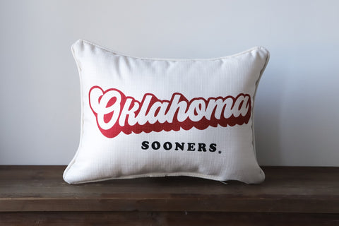 Oklahoma Sooner Lumbar Pillow 20x14