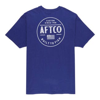 Aftco Moto SS Tee Shirt Blue