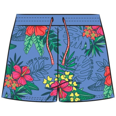 Life is Good Snuggle Up Hibiscus Shorts
